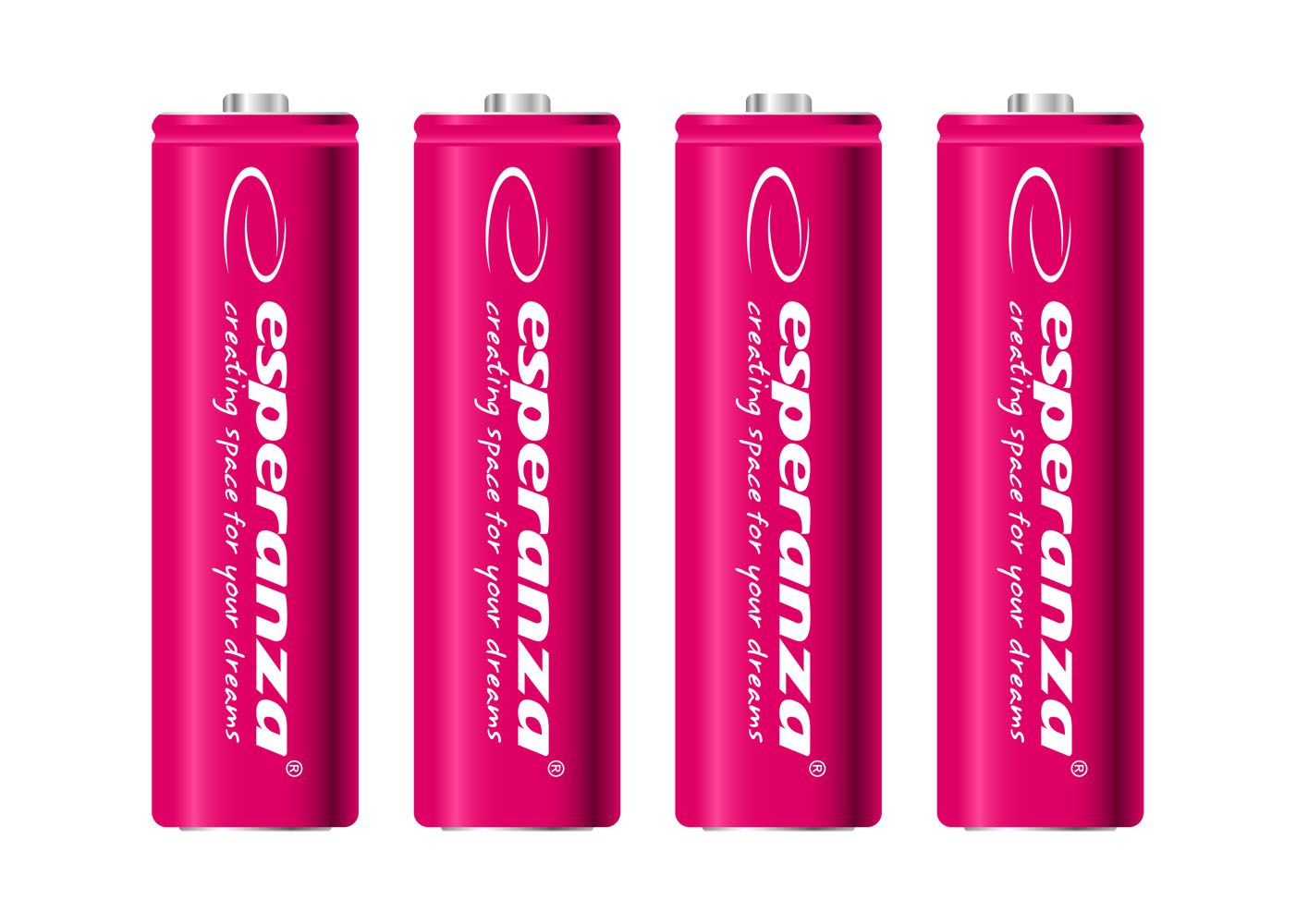 Esperanza 2000mAh AA Ni-MH akkumulátor 4db/csomag Red
