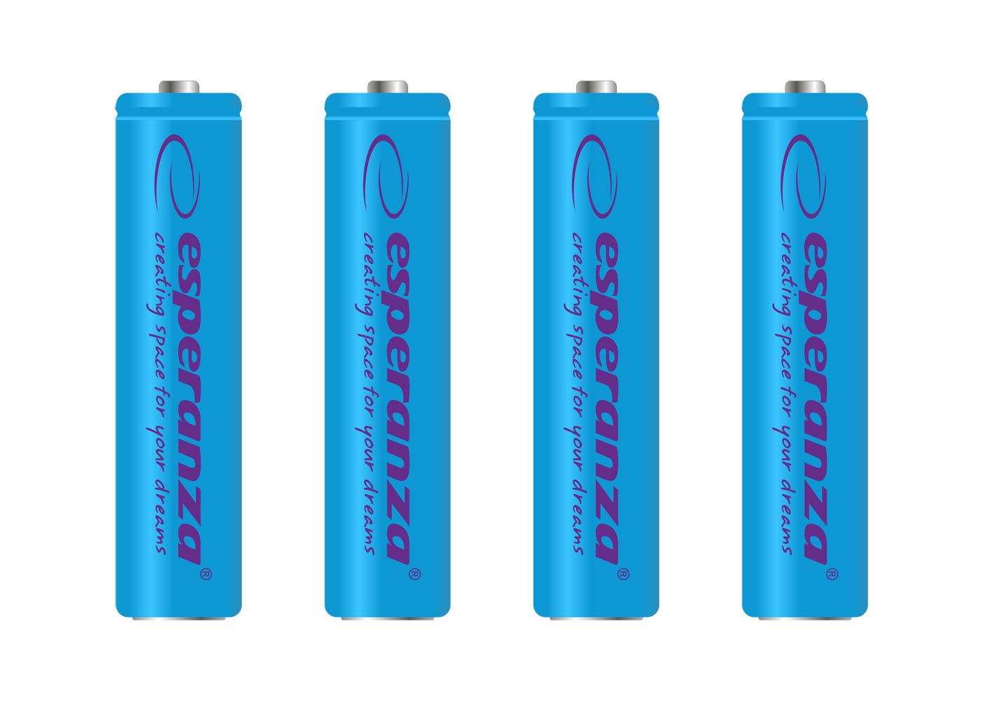 Esperanza 1000mAh AAA Ni-MH akkumulátor 4db/csomag Blue
