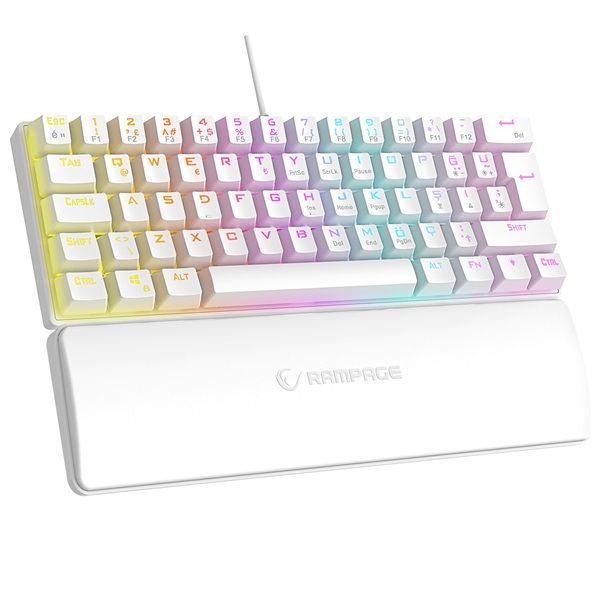 Rampage PLOWER K60 Mechanikus Gaming keyboard White US