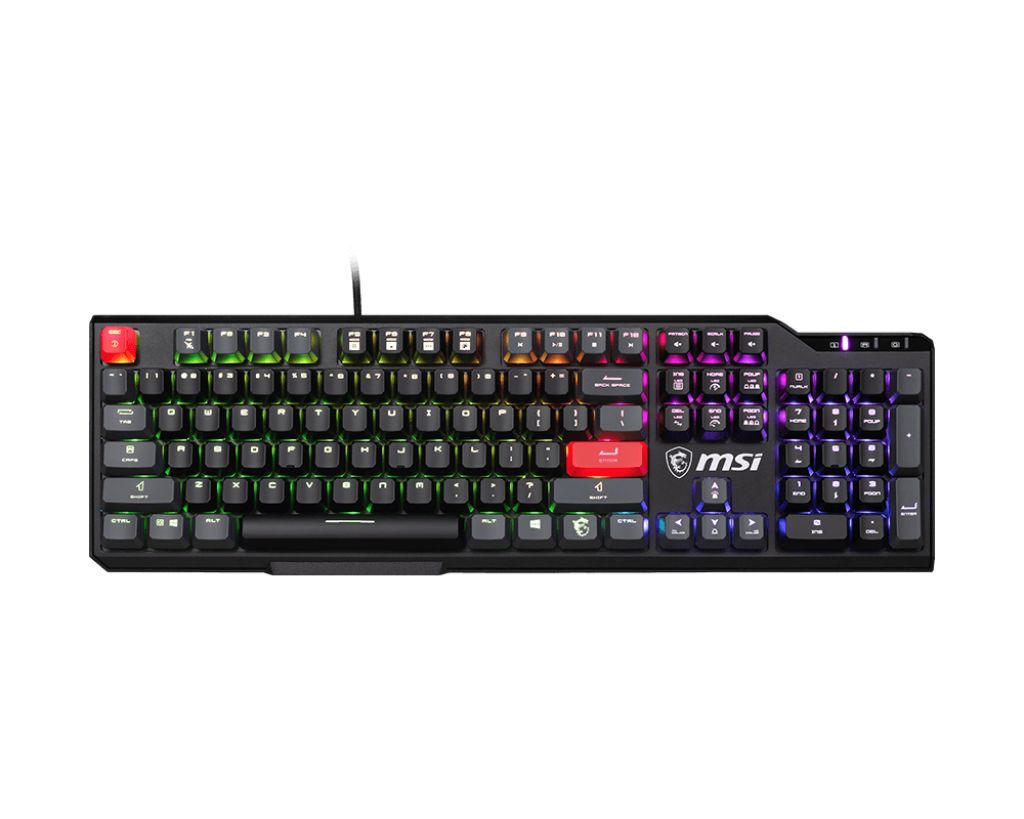 Msi Vigor GK41 Dusk Gaming RGB Kailh Red Mechanical Keyboard Black US