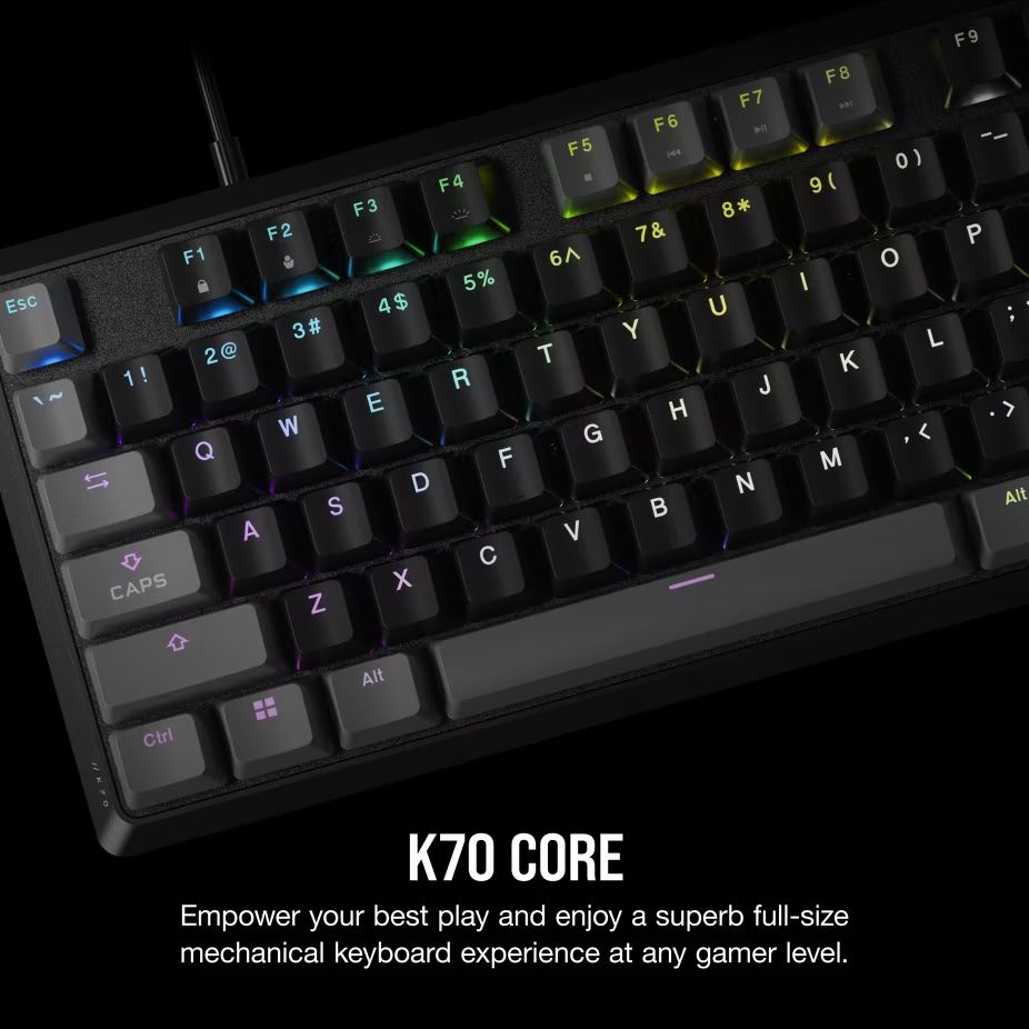 Corsair K70 Core RGB Cherry MX Red Mechanical Gaming Keyboard Carbon Grey US