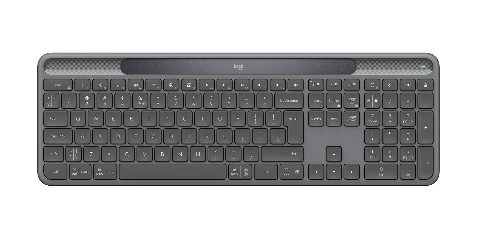 Logitech Signature Slim Solar+ K980 for Business Keyboard Graphite US