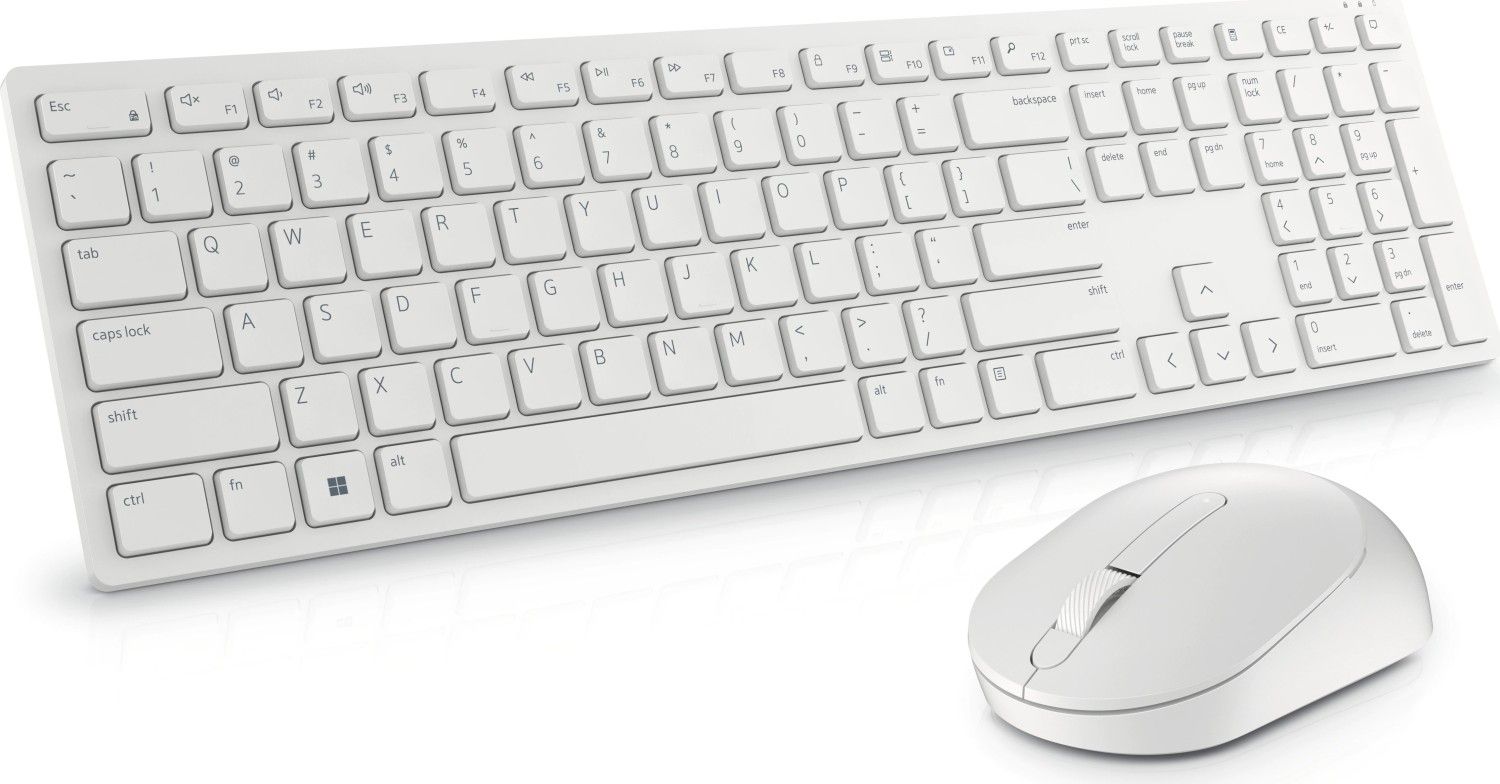 Dell KM5221W Wireless Keyboard and Mouse White US