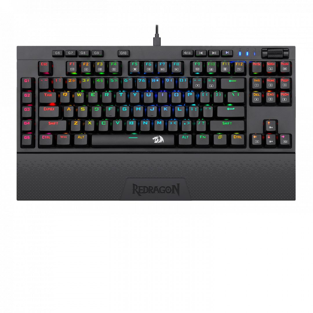 Redragon Vishnu RGB Wireless/Wired Blue Mechanical Gaming Keyboard Black HU