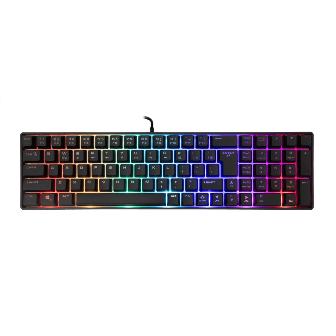 White Shark GK-001114B Gladius RGB Gaming keyboard Black US