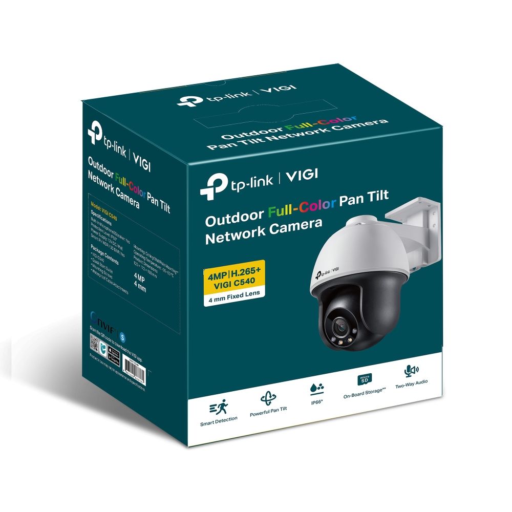 TP-Link VIGI C540 (4mm) 4MP Outdoor Full-Color Pan Tilt Network Camera