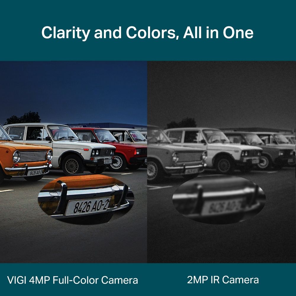 TP-Link VIGI C540V 4MP Outdoor Full-Color Dual-Lens Varifocal Pan Tilt Network Camera