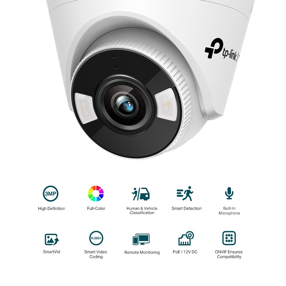 TP-Link VIGI C430 (4mm) 3MP Full-Color Turret Network Camera