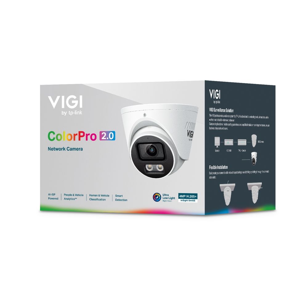TP-Link InSight S445S VIGI 4MP ColorPro 2.0 Turret Network Camera