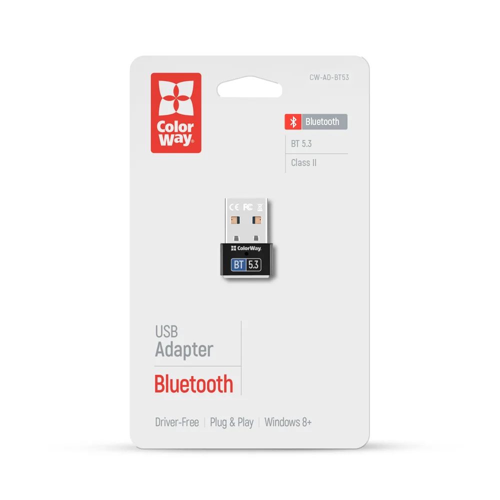 ColorWay CW-AD-BT53 Bluetooth BT 5.3 Adapter Black