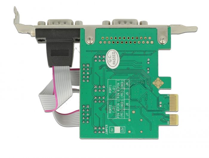 DeLock PCI Express Card to 2x Serial RS-232 high speed 921K with voltage supply