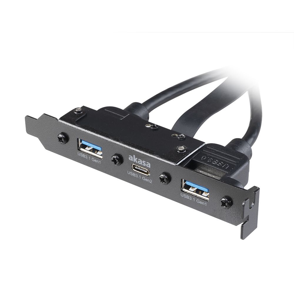 Akasa USB 3.1 Gen 2 internal adapter cable with dual Gen 1 Type-A ports