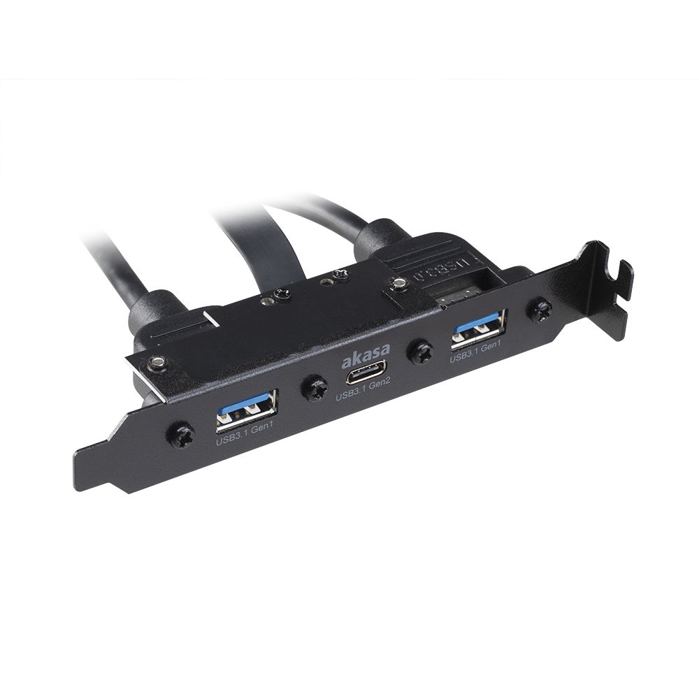 Akasa USB 3.1 Gen 2 internal adapter cable with dual Gen 1 Type-A ports