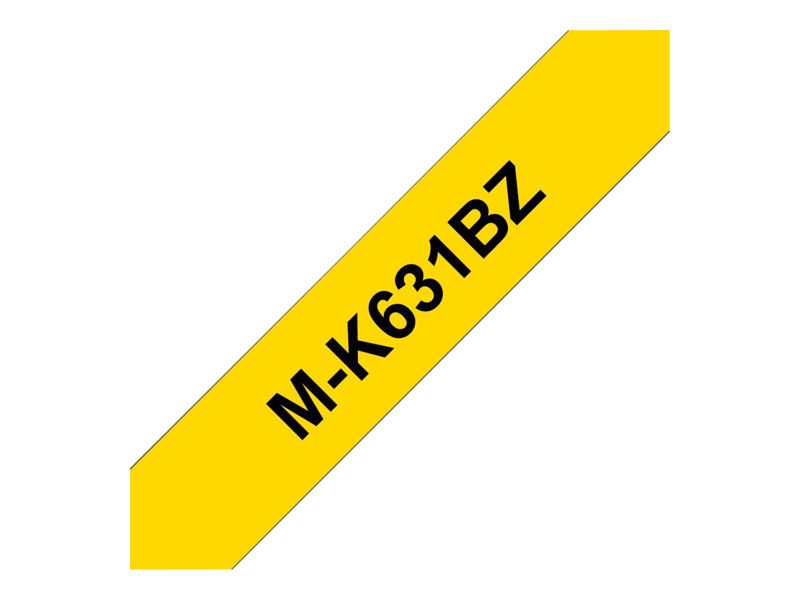 Brother M-K631BZ P-touch 12mm Black on Yellow