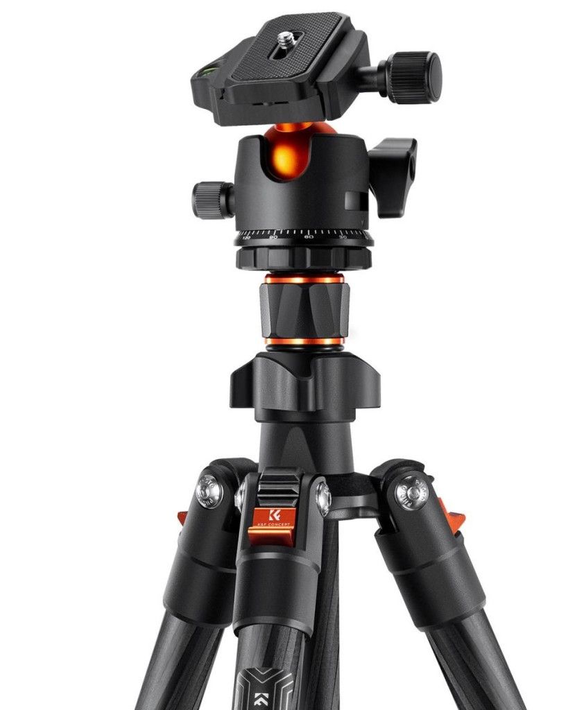 K&F Concept K254C2 karbon állvány, BH-36L gömbfej, 162cm magasság, 8kg teherbírás