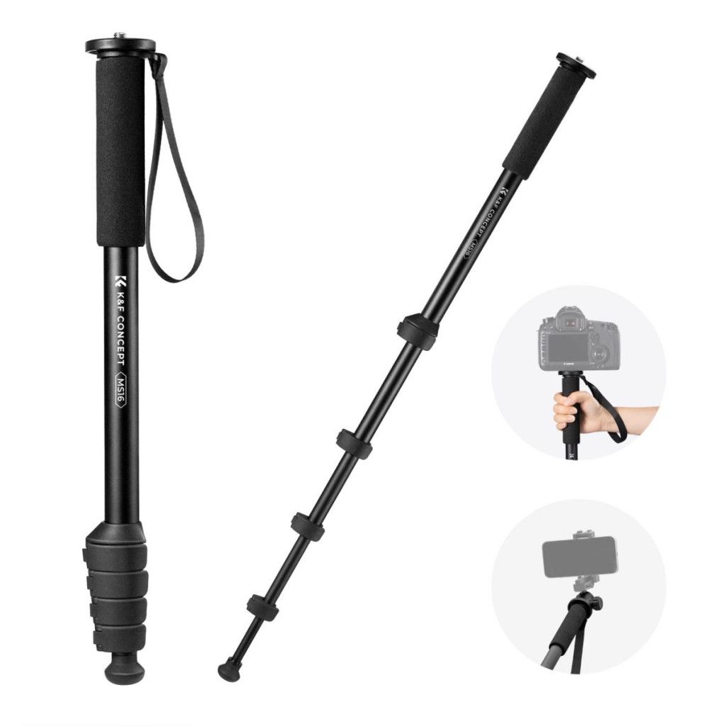 K&F Concept monopod, 160cm, aluminium, 1/4
