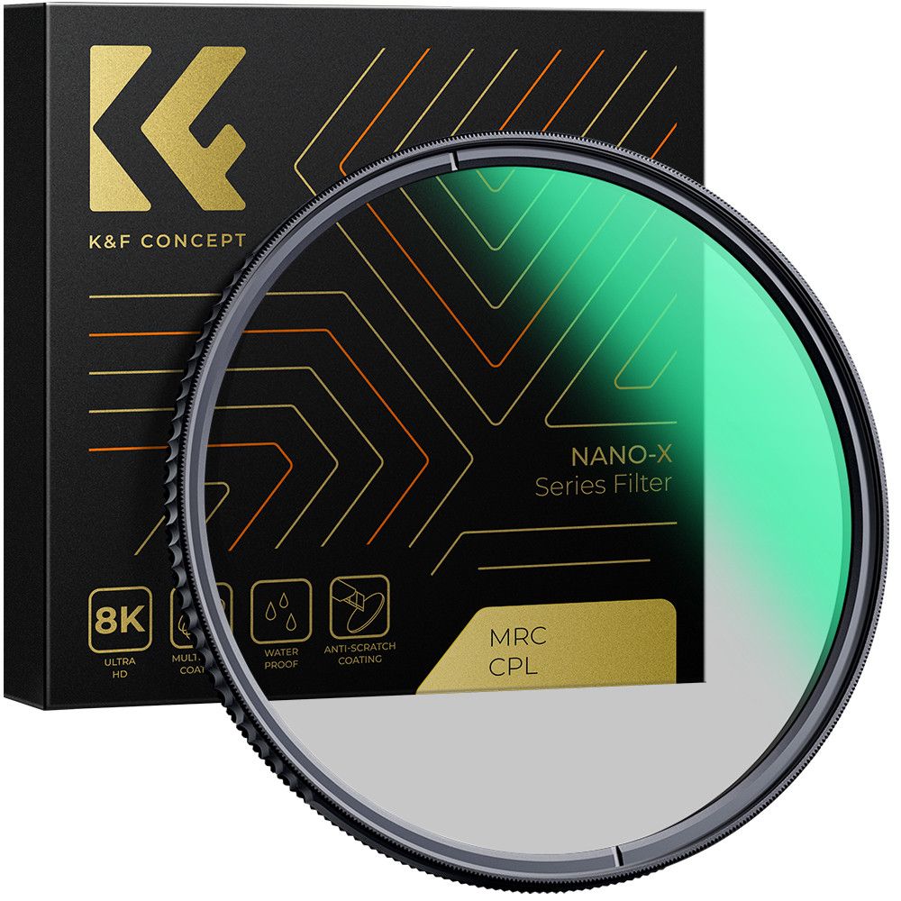 K&F Concept NANO-X series, B270, HD, CPL szűrő, vízlepergető, karcálló, 62mm