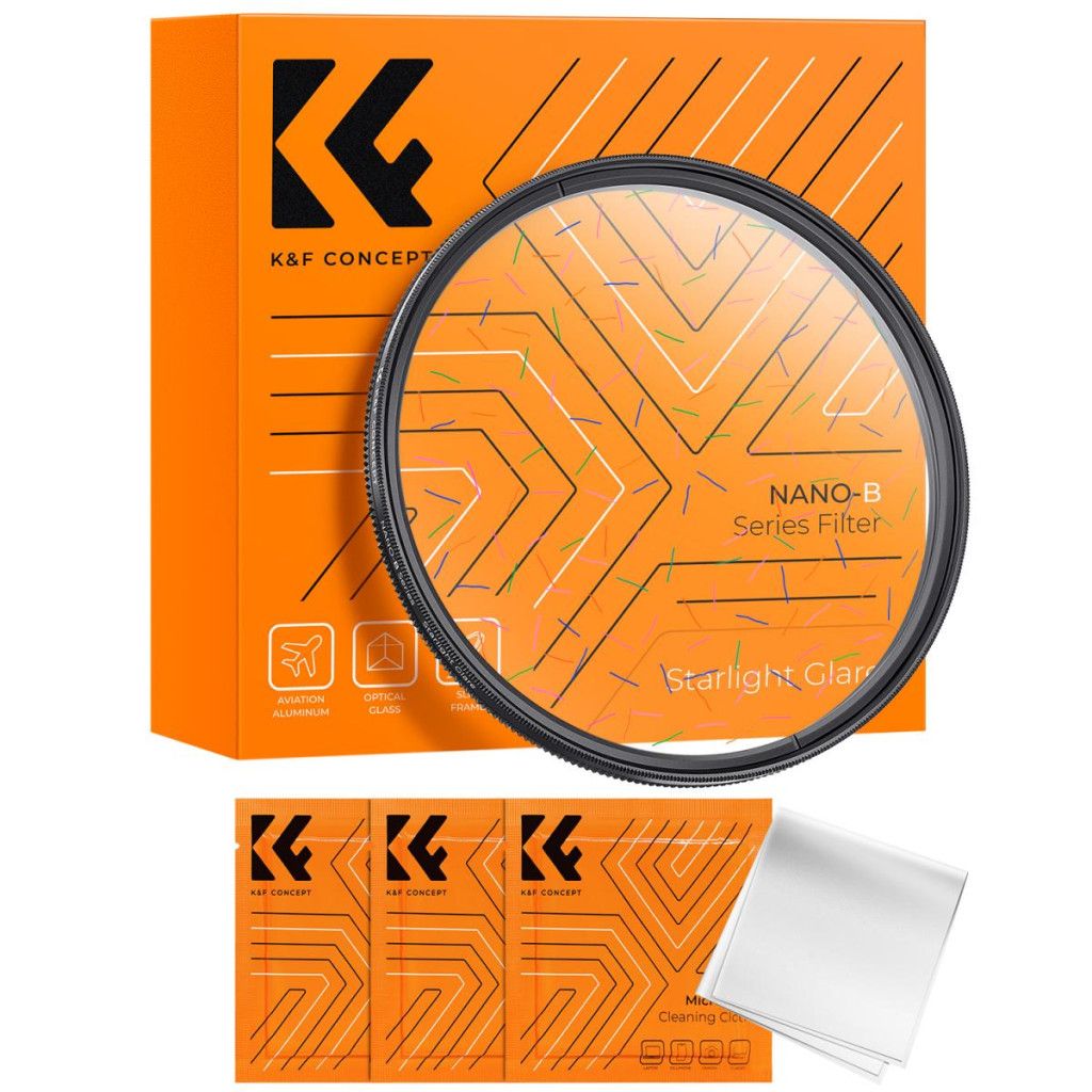 K&F Concept színes csillagszűrő, effekt szűrő, ultra vékony keret, 72mm, +3db törlőkendő