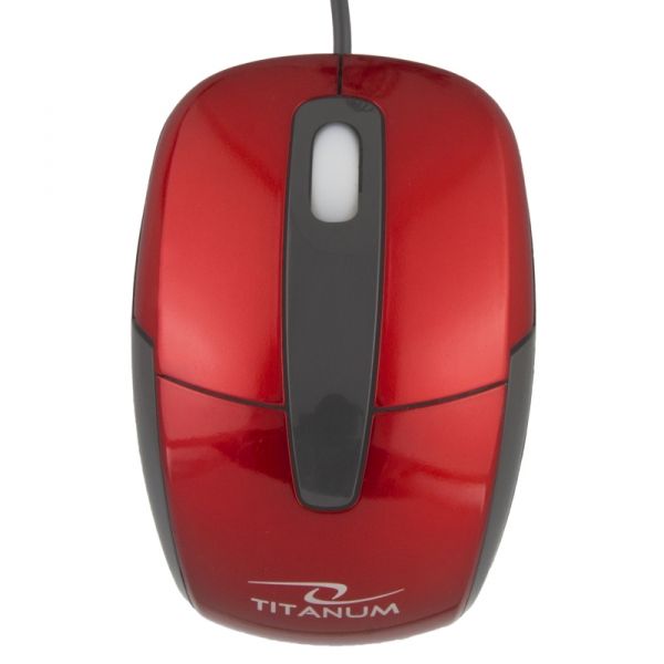 Titanium TM108R Barracuda Wired Mouse Red