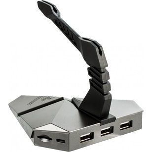 Platinet Omega Varr Mouse Bungee 3in1 Combo USB2.0 Hub and microSD reader Silver