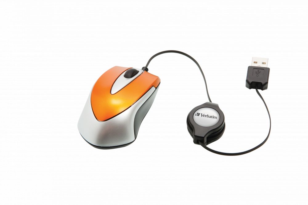 Verbatim Go Mini Optical Travel Mouse Volcanic Orange