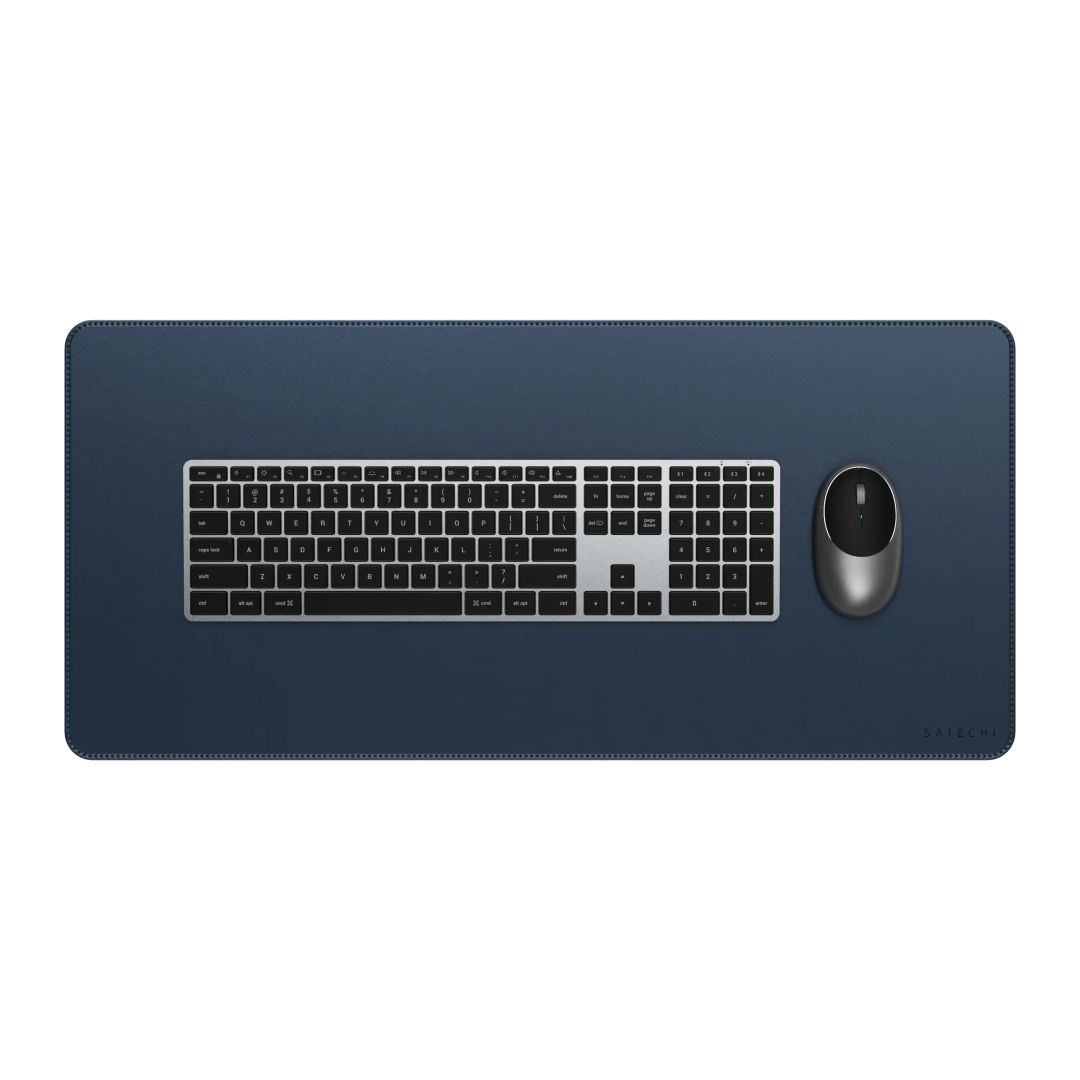 Satechi Vegan-Leather Premium Desk Mat Egérpad Blue