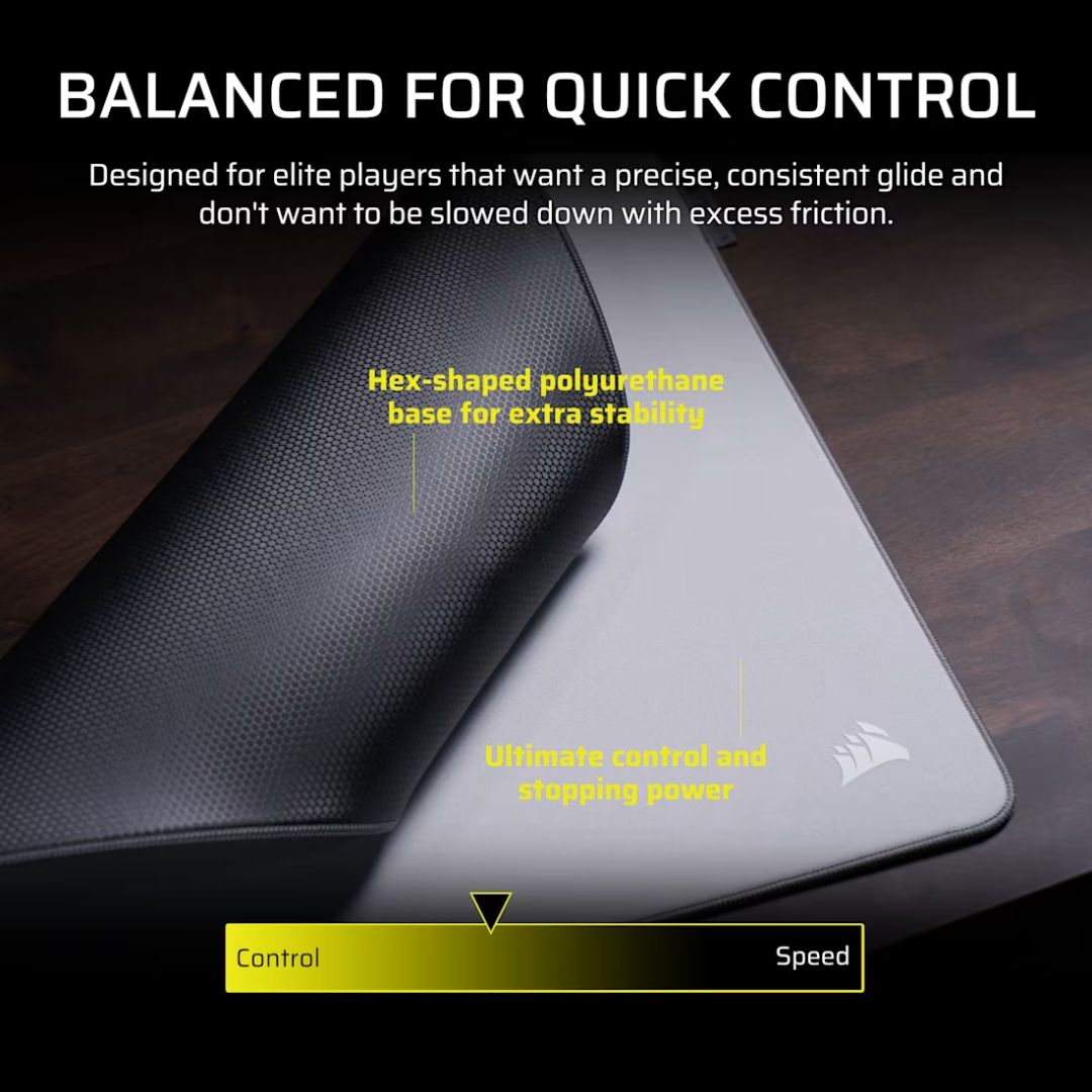 Corsair MM PRO Control Medium Esports-Tuned Cloth Egérpad Grey