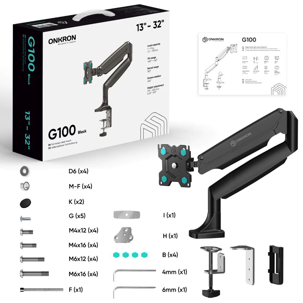 ONKRON Monitor Desk Mount for 13