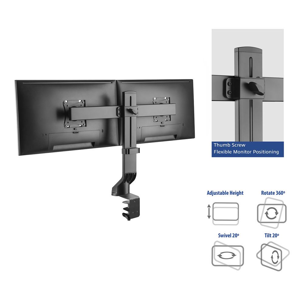 ACT AC8322 Dual Monitor Arm Office Quick Height Adjustment 10