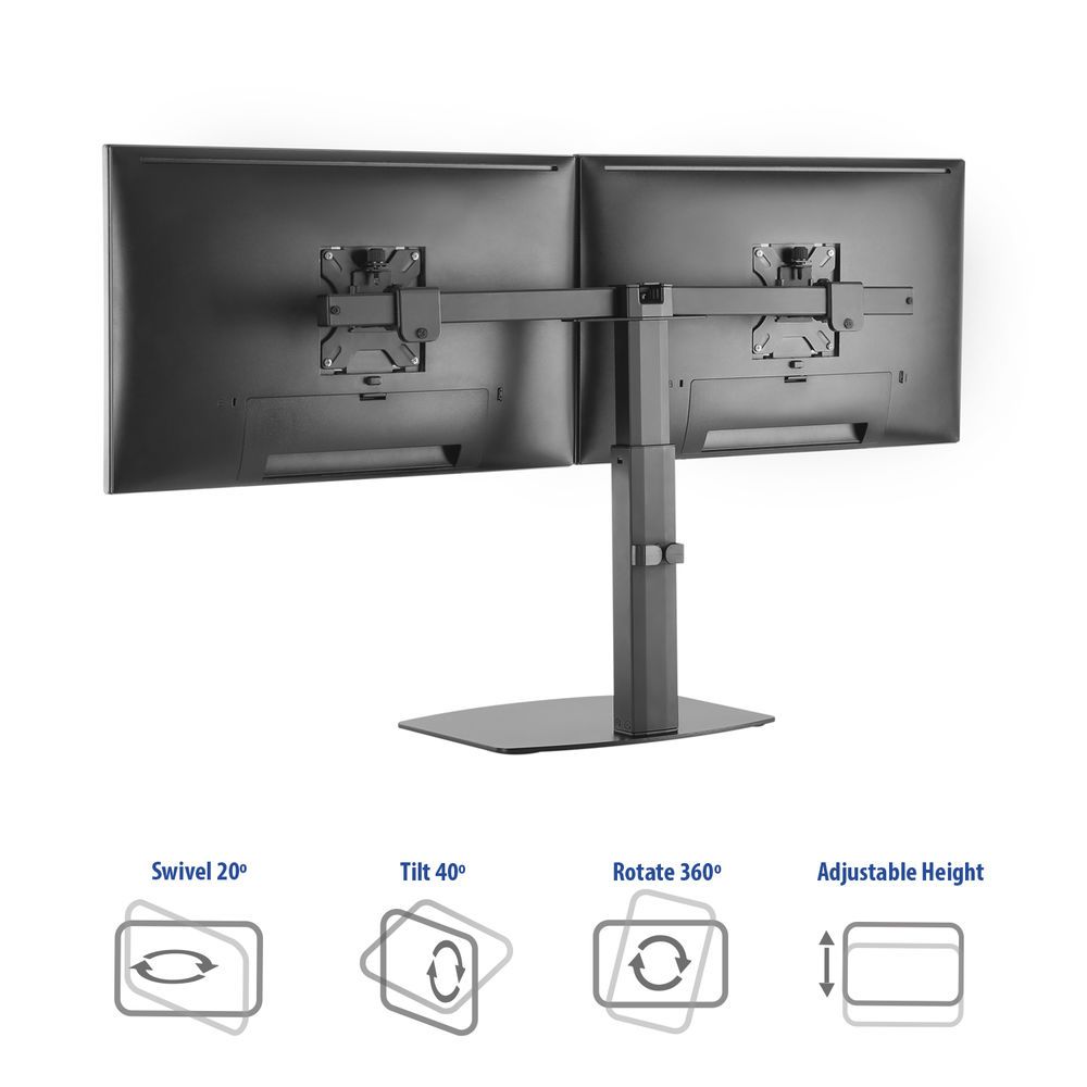 ACT AC8332 Free Standing Gas Spring Dual Monitor Arm Office Crossbar 10