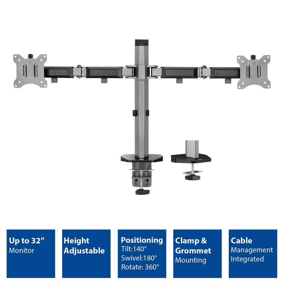 ACT AC8336 Dual Monitor Arm Office 17