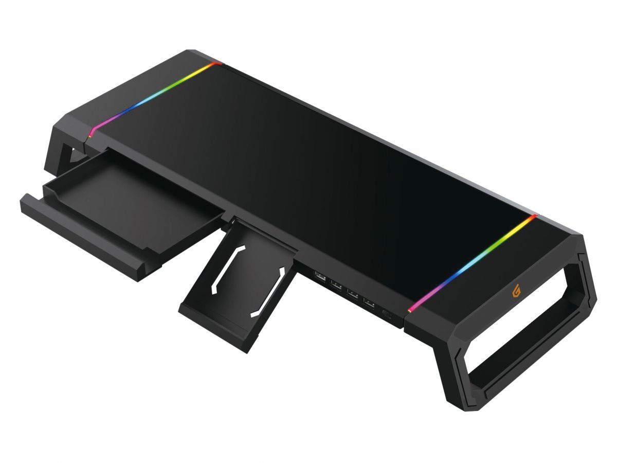 Conceptronic  Ergo Gaming Monitor Stand with USB Hub Black