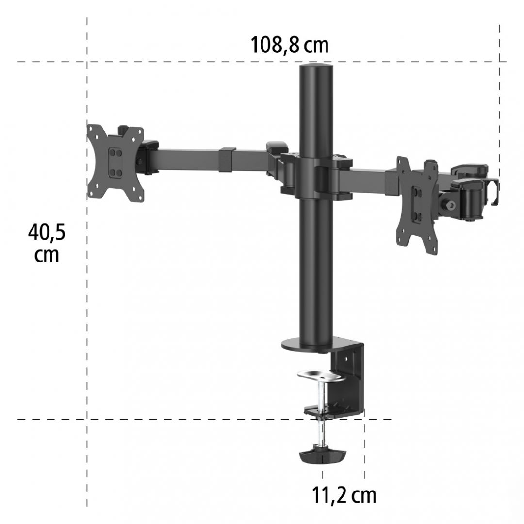 Hama Full Motion Double Monitor Arm 13