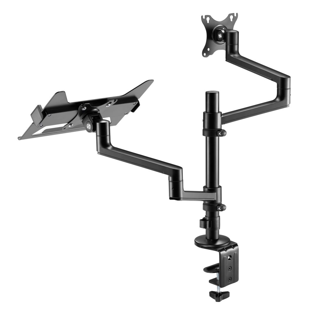 Gembird MA-DA-04 Desk mounted adjustable monitor arm with notebook tray 17