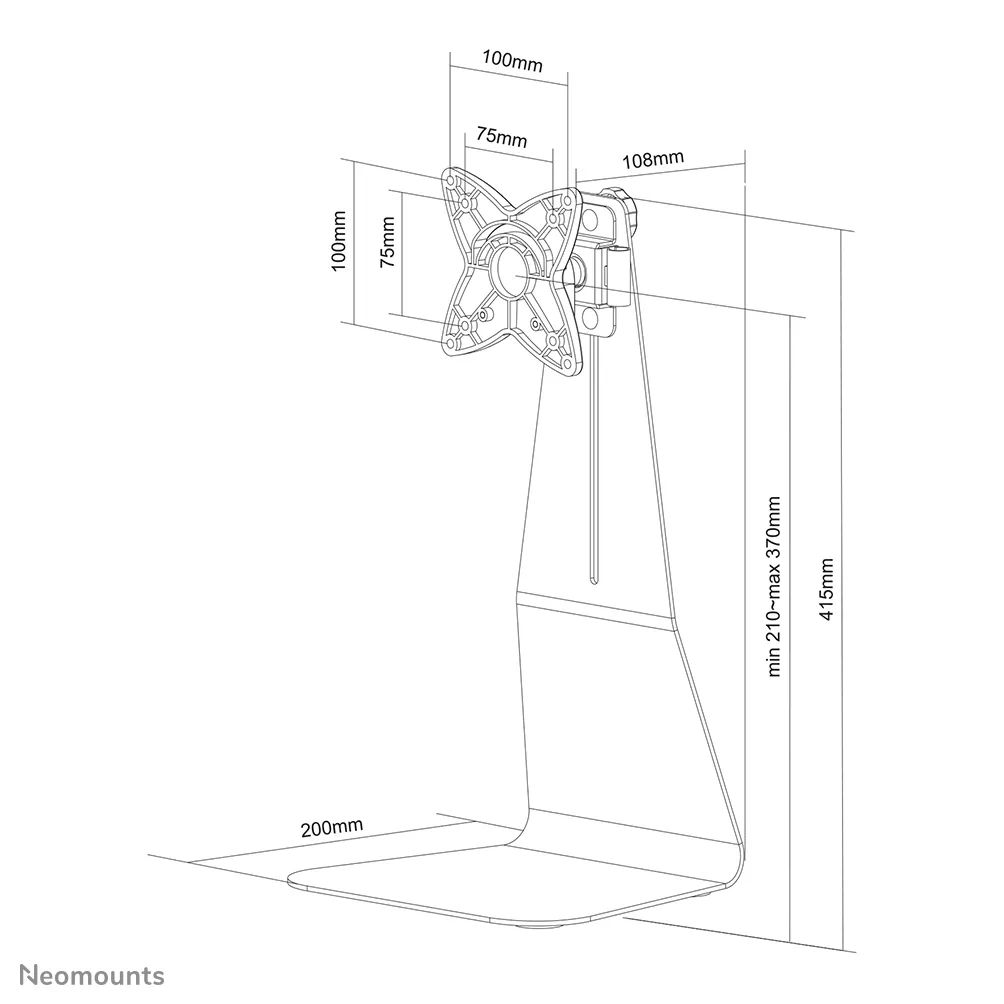 Neomounts FPMA-D800 Stylish Tilt/Turn/Rotate Desk Stand for 10
