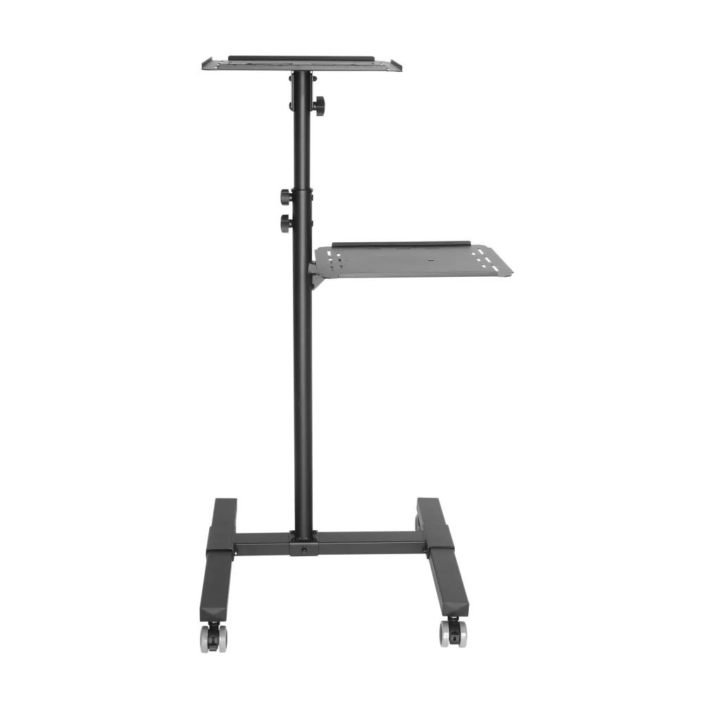 TECHLY  Universal Adjustable Trolley for Notebook Projector with Shelf Black