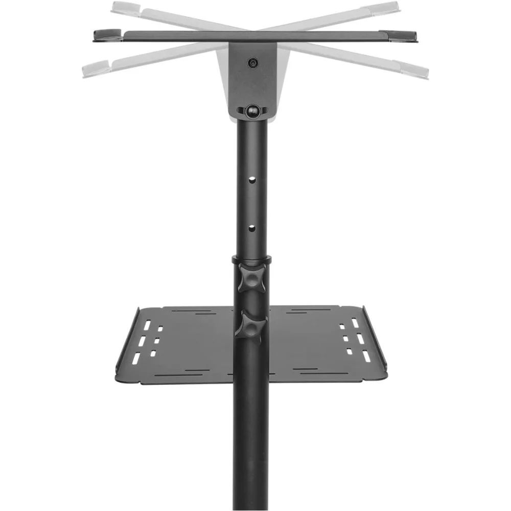 TECHLY  Universal Adjustable Trolley for Notebook Projector with Shelf Black