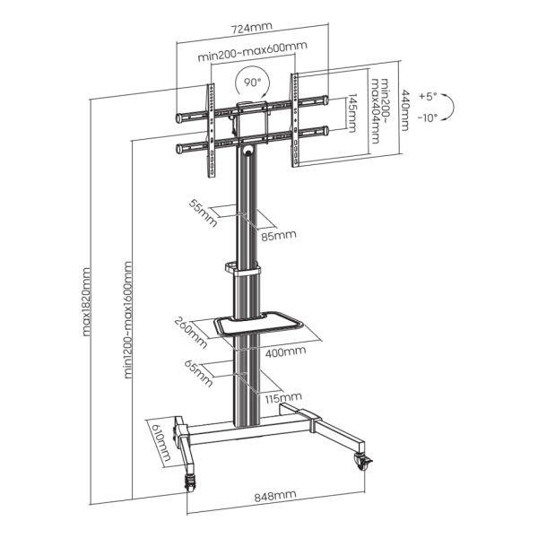 SBOX FS-444 Floor Mobile Mount 37
