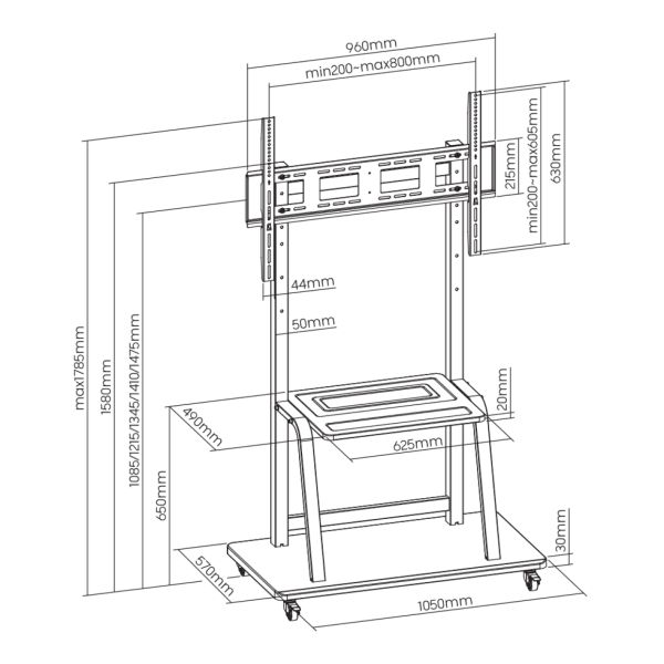 SBOX FS-1035 Floor Mobile Mount 37
