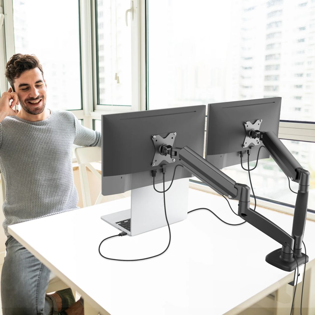 j5create JTSA102 Ergonomic Dual Monitor Mount
