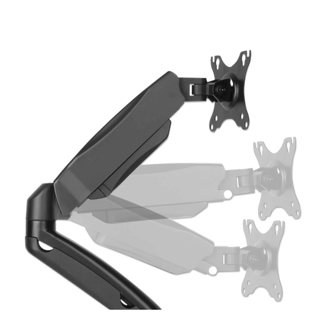 Manhattan Aluminum Gas Spring Dual Monitor Desk Mount 17