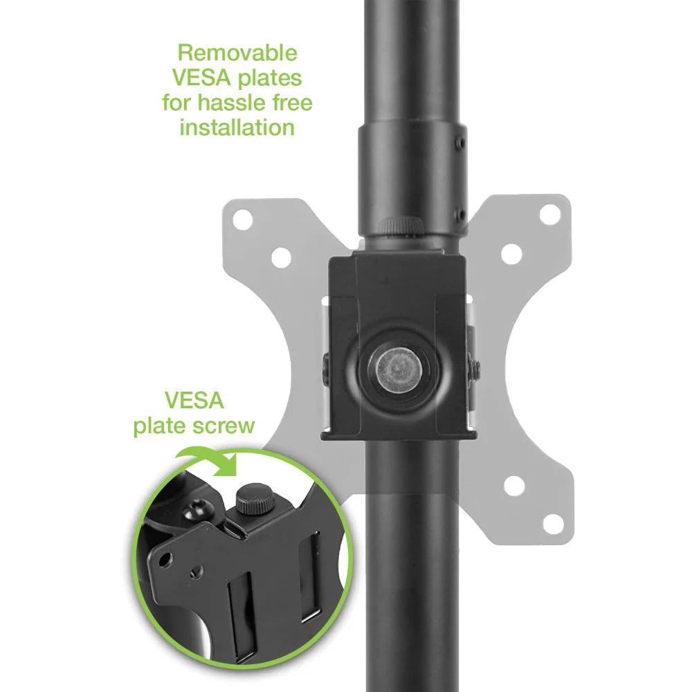 TECHLY  Desk Stand 2 Monitors 17-32