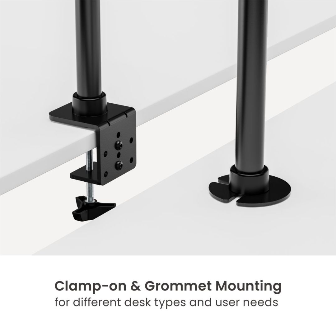 EQuip Heavy-Duty Articulating Monitor Desk Mount 17