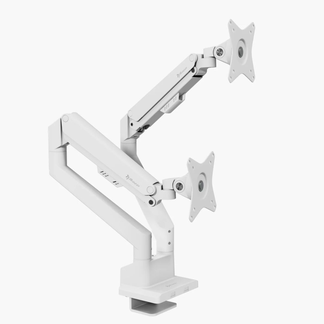 Arozzi Alzare Neo Duo Gas Spring Monitor Arm White