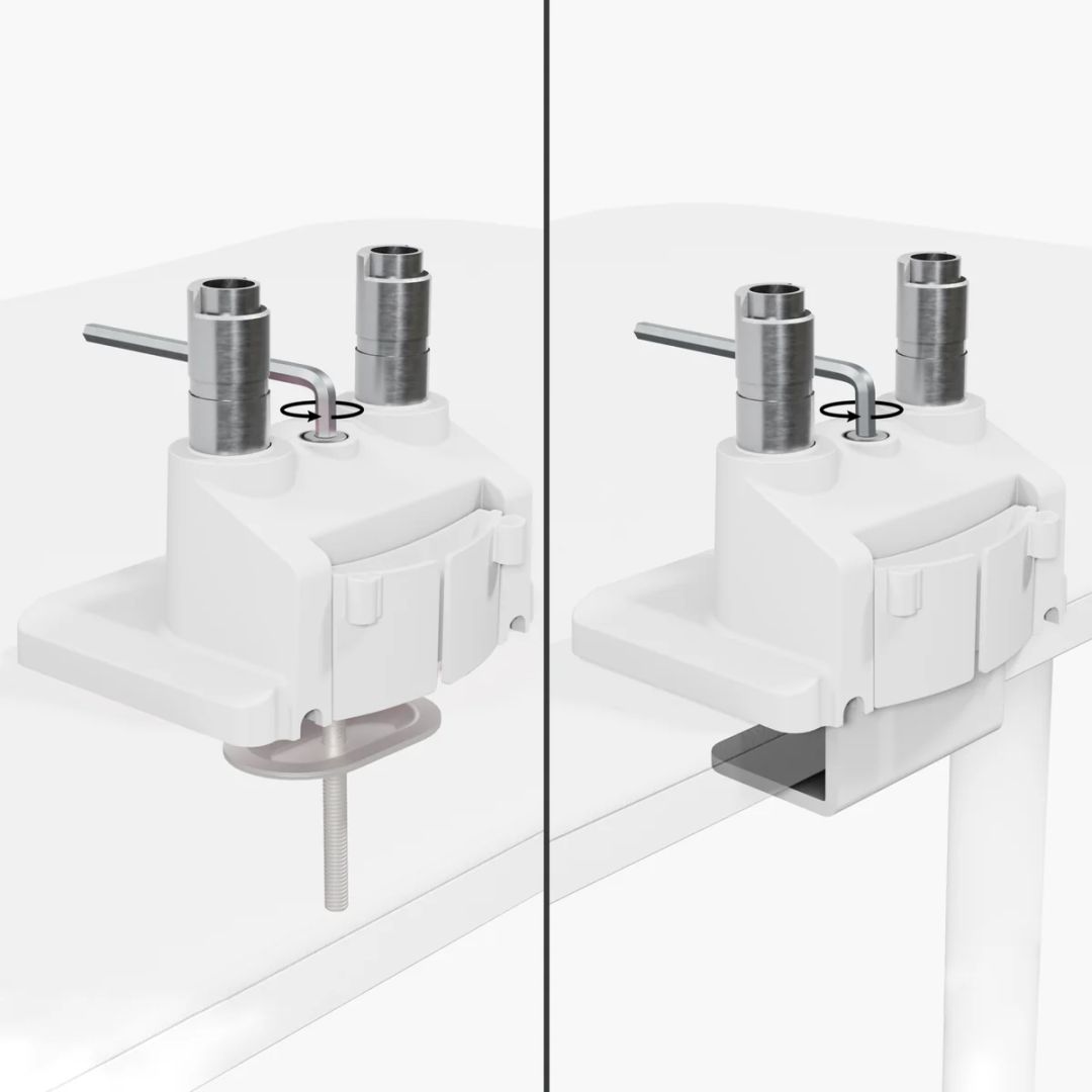 Arozzi Alzare Neo Duo Gas Spring Monitor Arm White