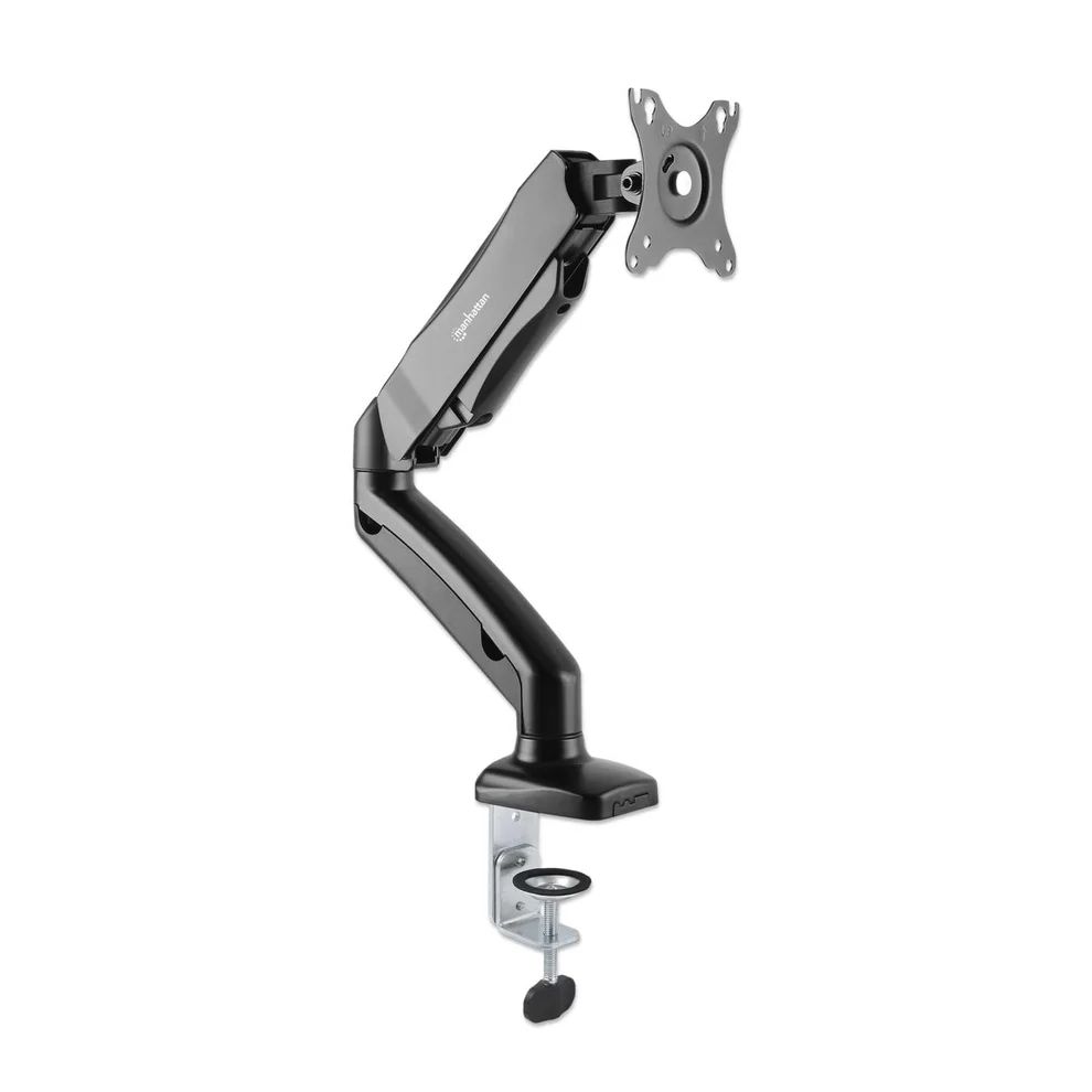 Manhattan Aluminum Gas Spring Single Monitor Desk Mount 17