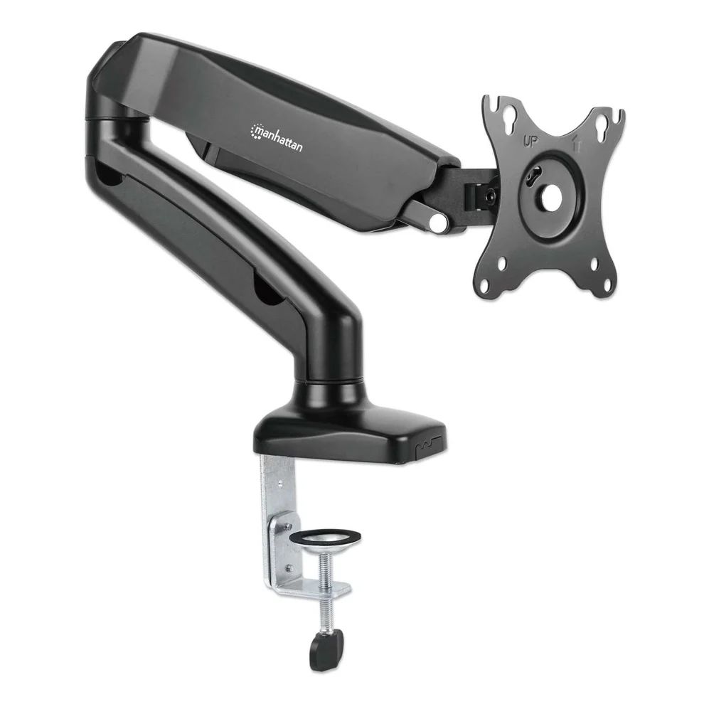 Manhattan Aluminum Gas Spring Single Monitor Desk Mount 17
