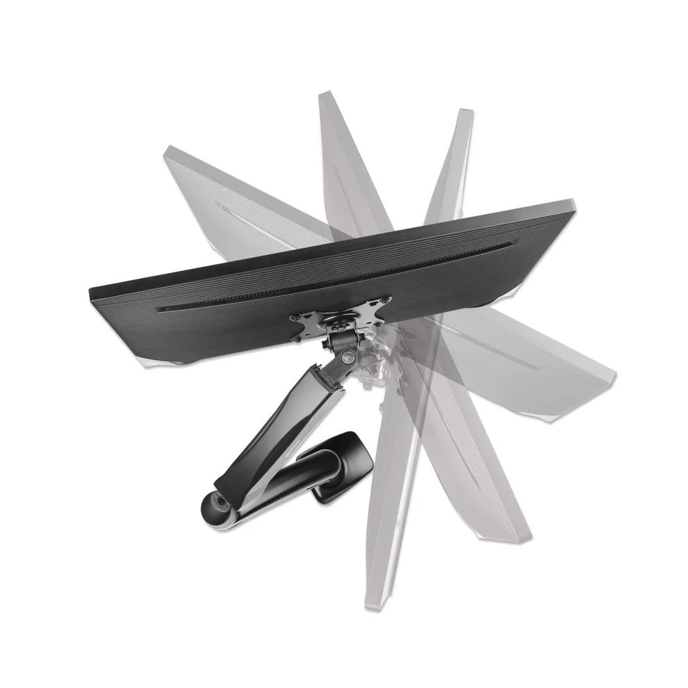 Manhattan Aluminum Gas Spring Single Monitor Desk Mount 17