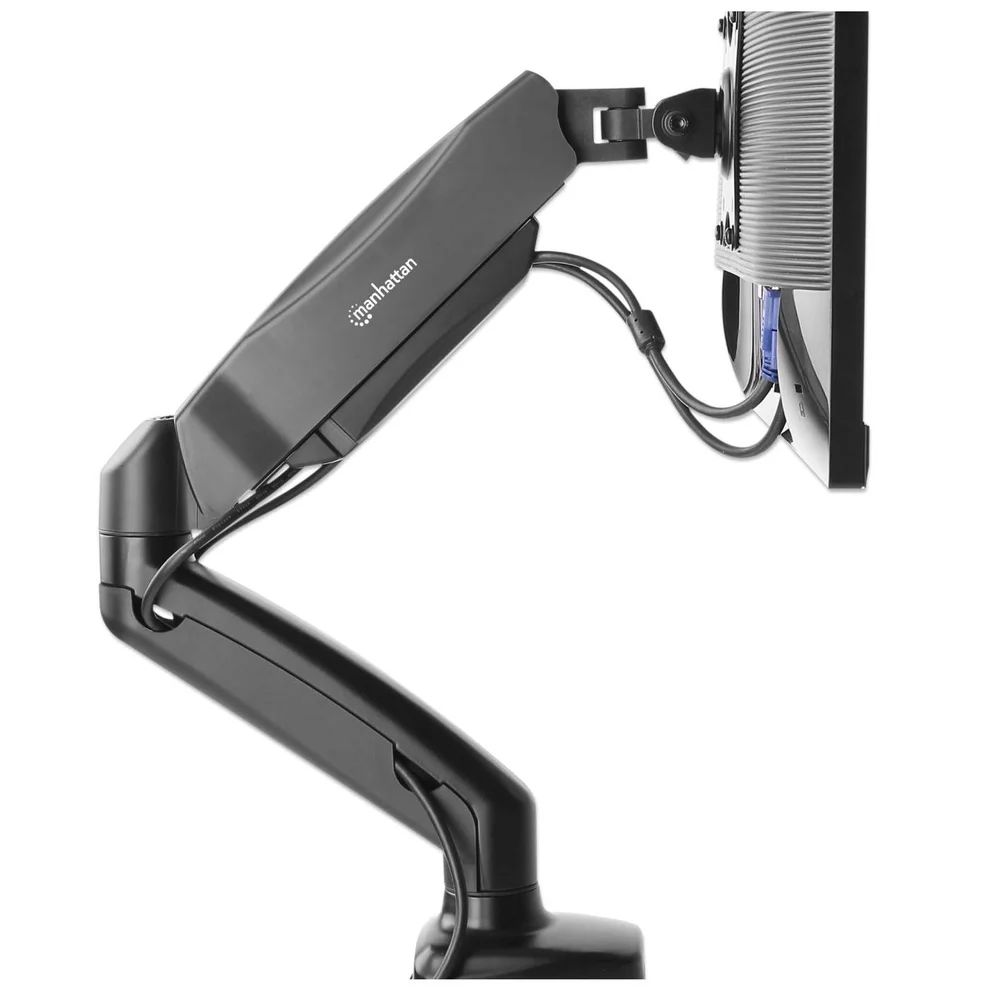 Manhattan Aluminum Gas Spring Single Monitor Desk Mount 17