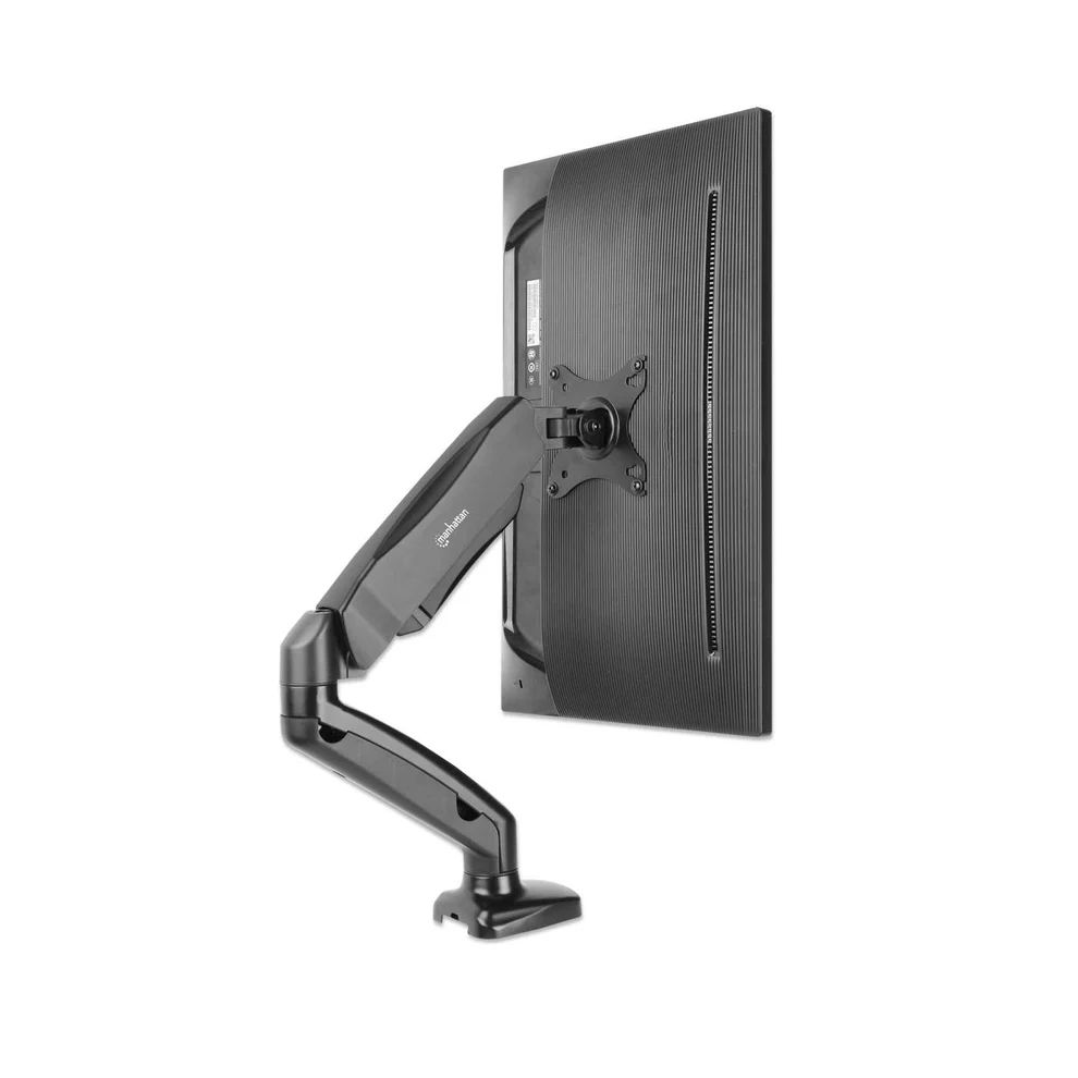 Manhattan Aluminum Gas Spring Single Monitor Desk Mount 17